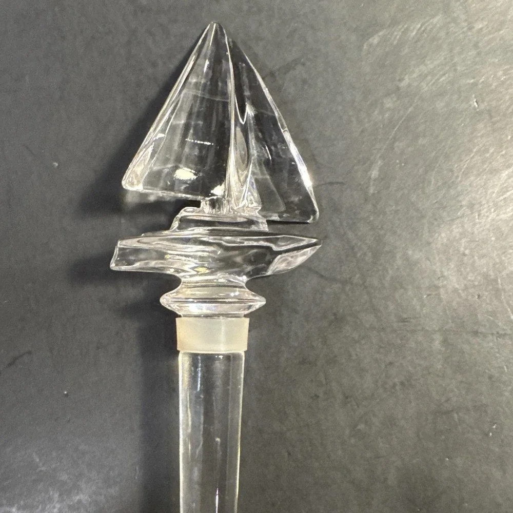 Mikasa Regatta Clear Sail Boat Bottle Stopper Nautical Wine Champagne
